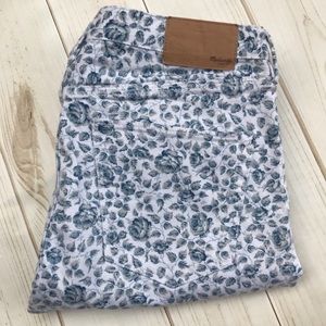 Madewell Skinny Ankle Floral Jeans